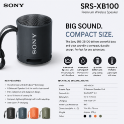 Sony SRS-XB100 Premium Wireless Speaker