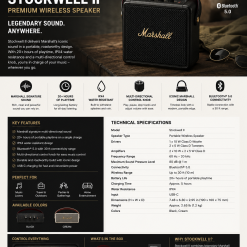 Marshall Stockwell II Premium Wireless Speaker